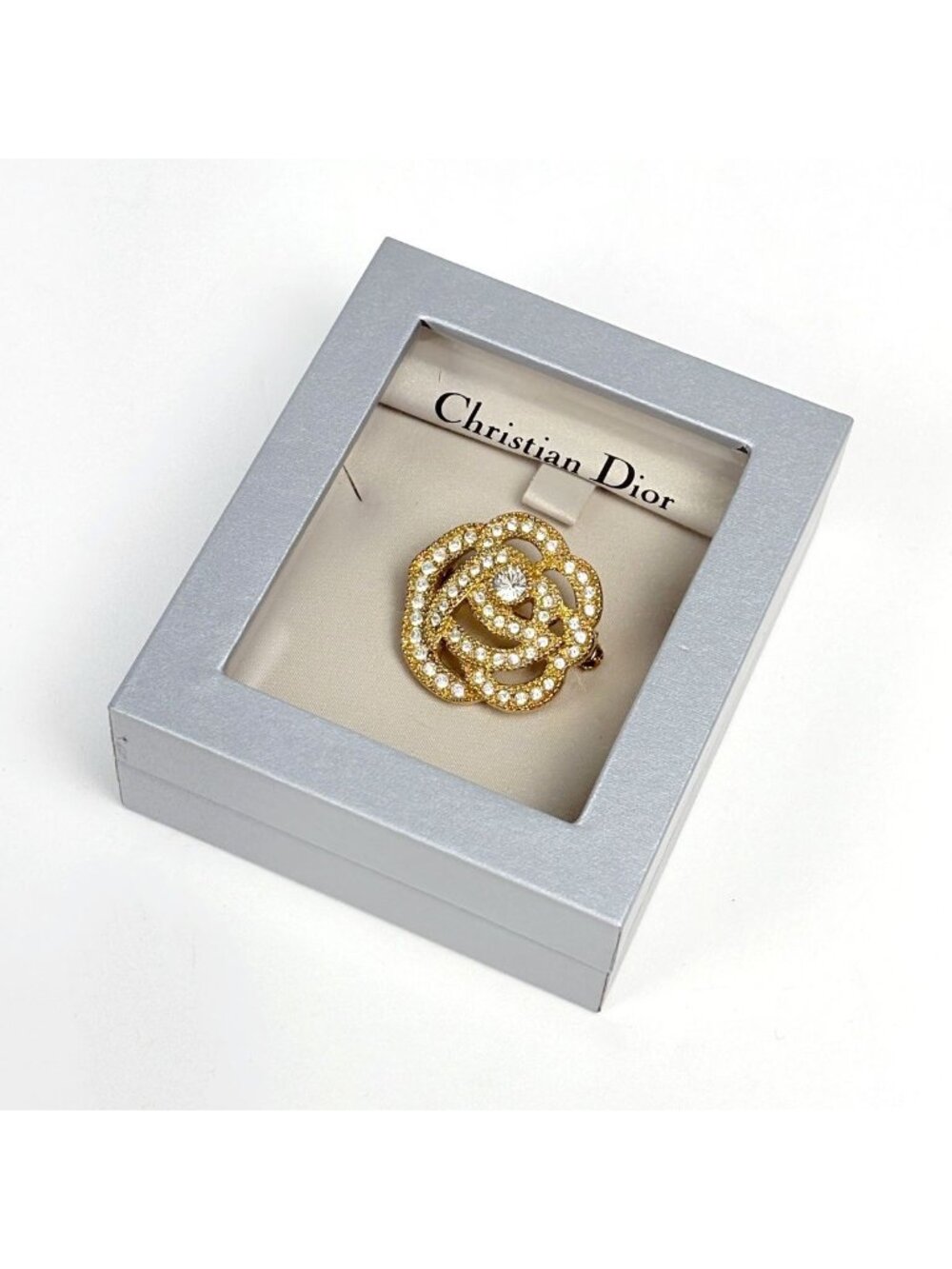 Dior Brooch Rhinestone Gold - Picture 5 of 5
